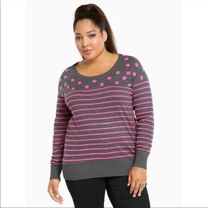 Torrid Pink & Dark Grey Sweater